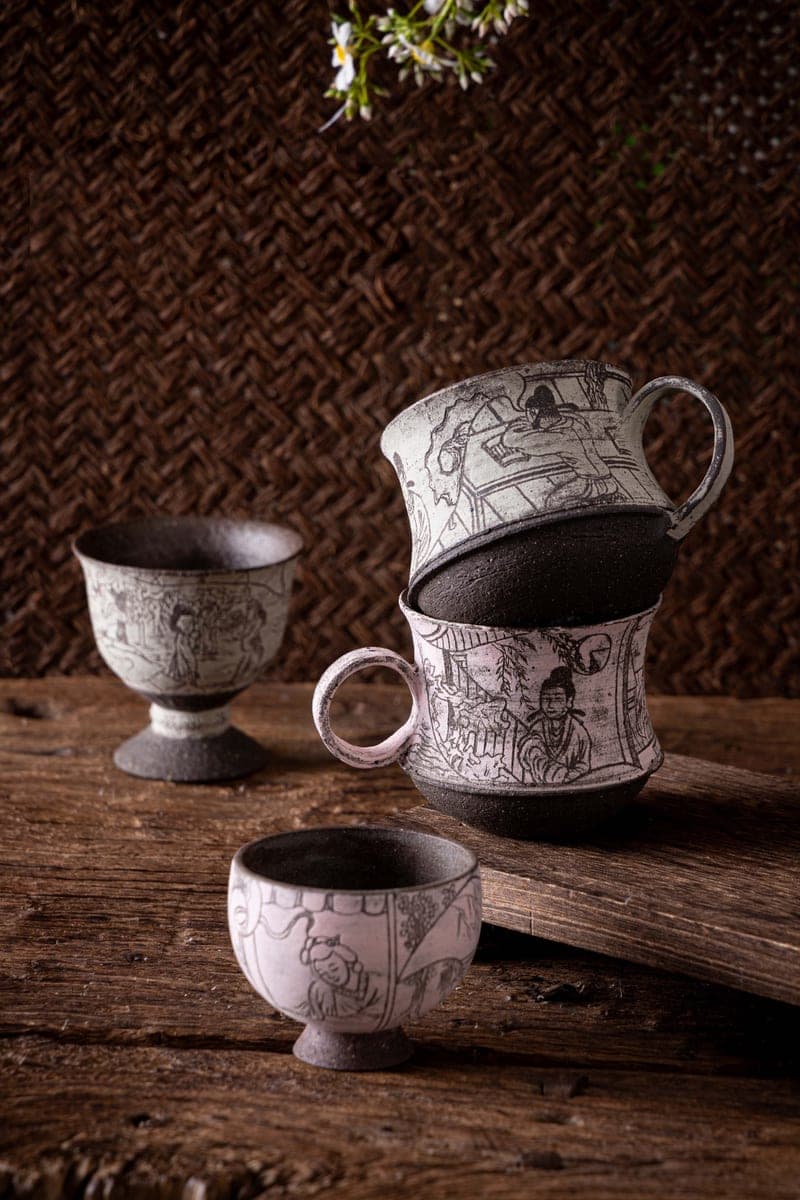 Storyware Cup Set — Engraved Scene Collection